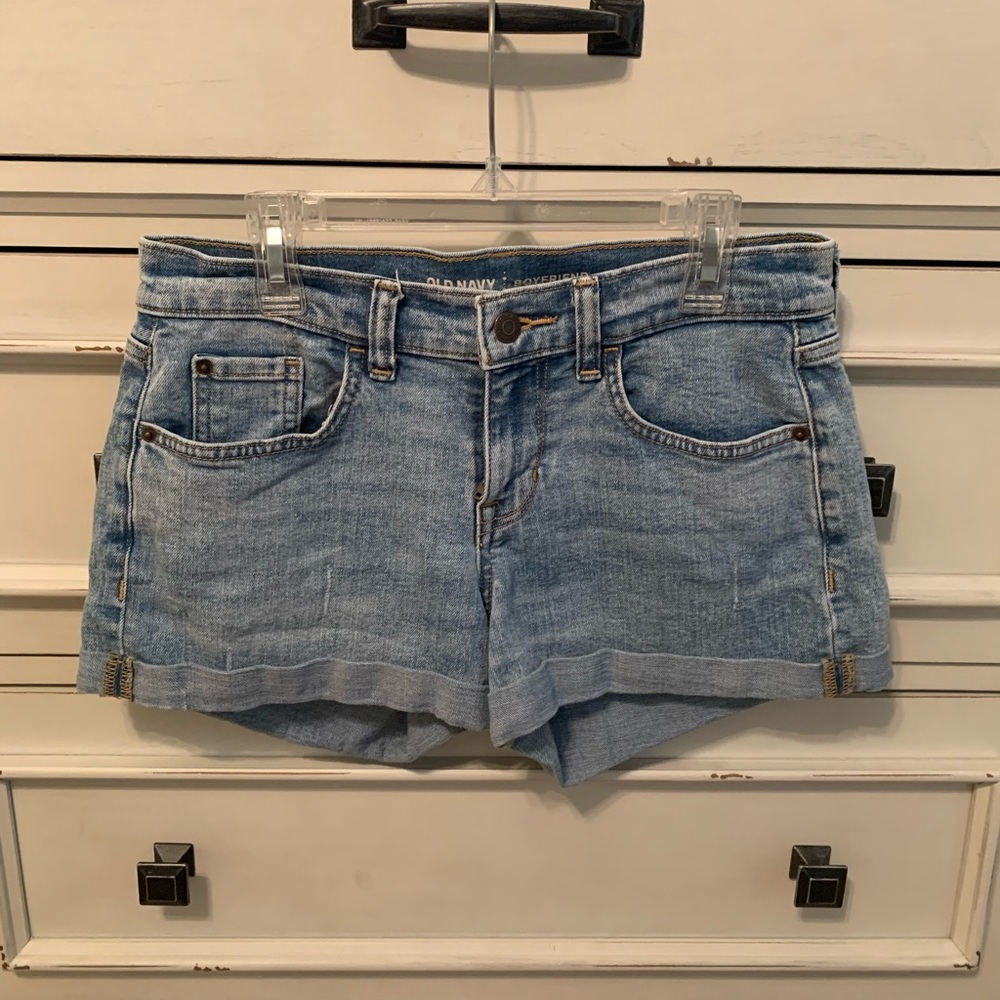 women’s old navy denim boyfriend shorts